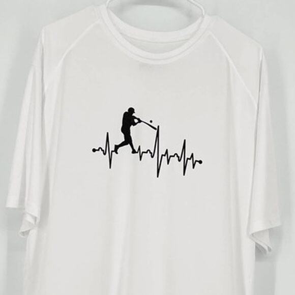 RTTB Baseball life heartbeat hydro performance drift shirt White Size XL - Picture 2 of 11